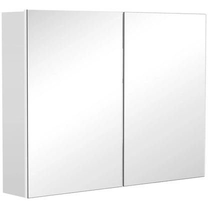 Wall-Mounted Bathroom Mirror Cabinet, Double Doors, Adjustable Shelf, Lilac Mirror Medicine Cabinets Light Lilac at Gallery Canada