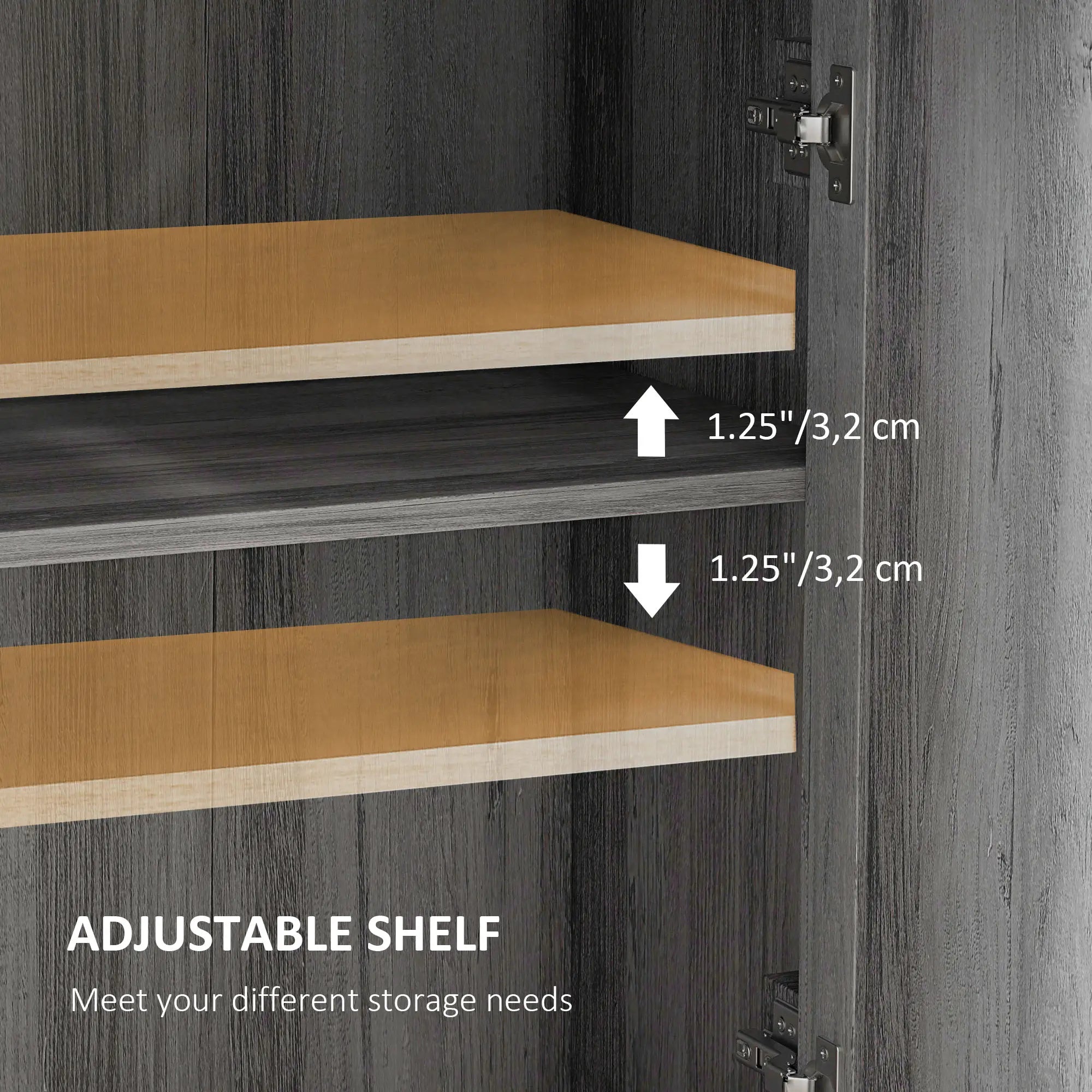 Farmhouse Storage Cabinet With Doors, Drawer, Grey Wash Storage Cabinets at Gallery Canada