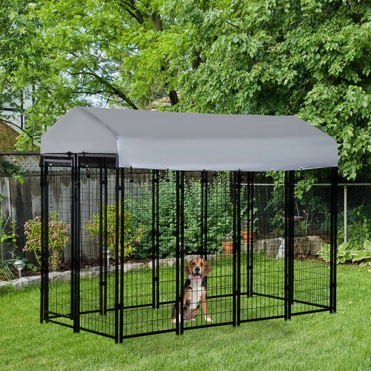 Outdoor Dog Kennel, Waterproof UV-Resistant Cover, 8 x 4 x 6 ft Houses, Kennels & Pens at Gallery Canada