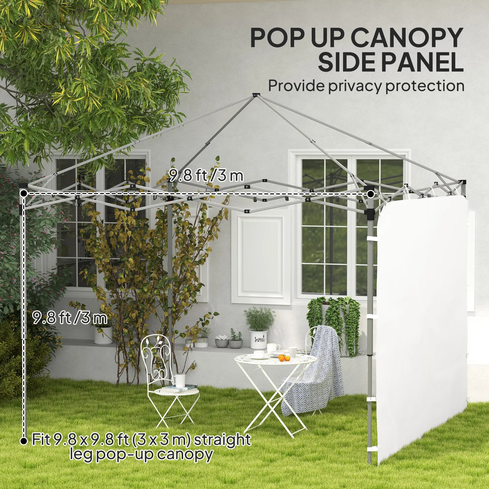 Instant Canopy Sidewall, 10 x 10 ft, 1 Pack, White Gazebo Sidewalls at Gallery Canada
