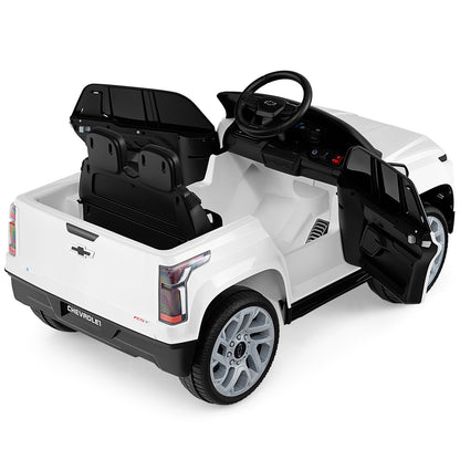 12V Ride on Car Truck Licensed Chevrolet with Remote Control Gift for 3+, White Powered Ride On Toys at Gallery Canada