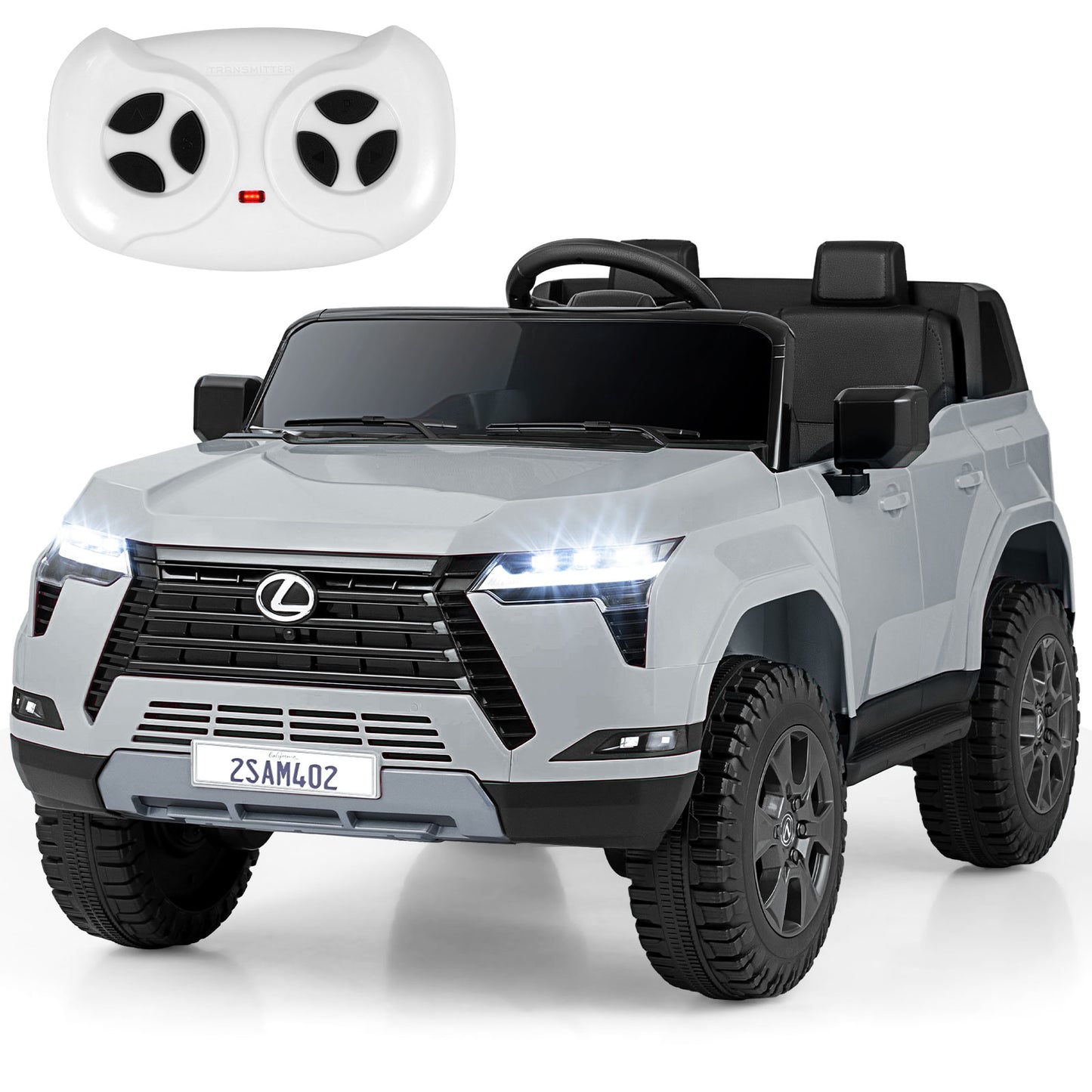24V 4WD Ride On Car, Remote Control, Ages 3+, Gray Powered Ride On Toys Gray at Gallery Canada