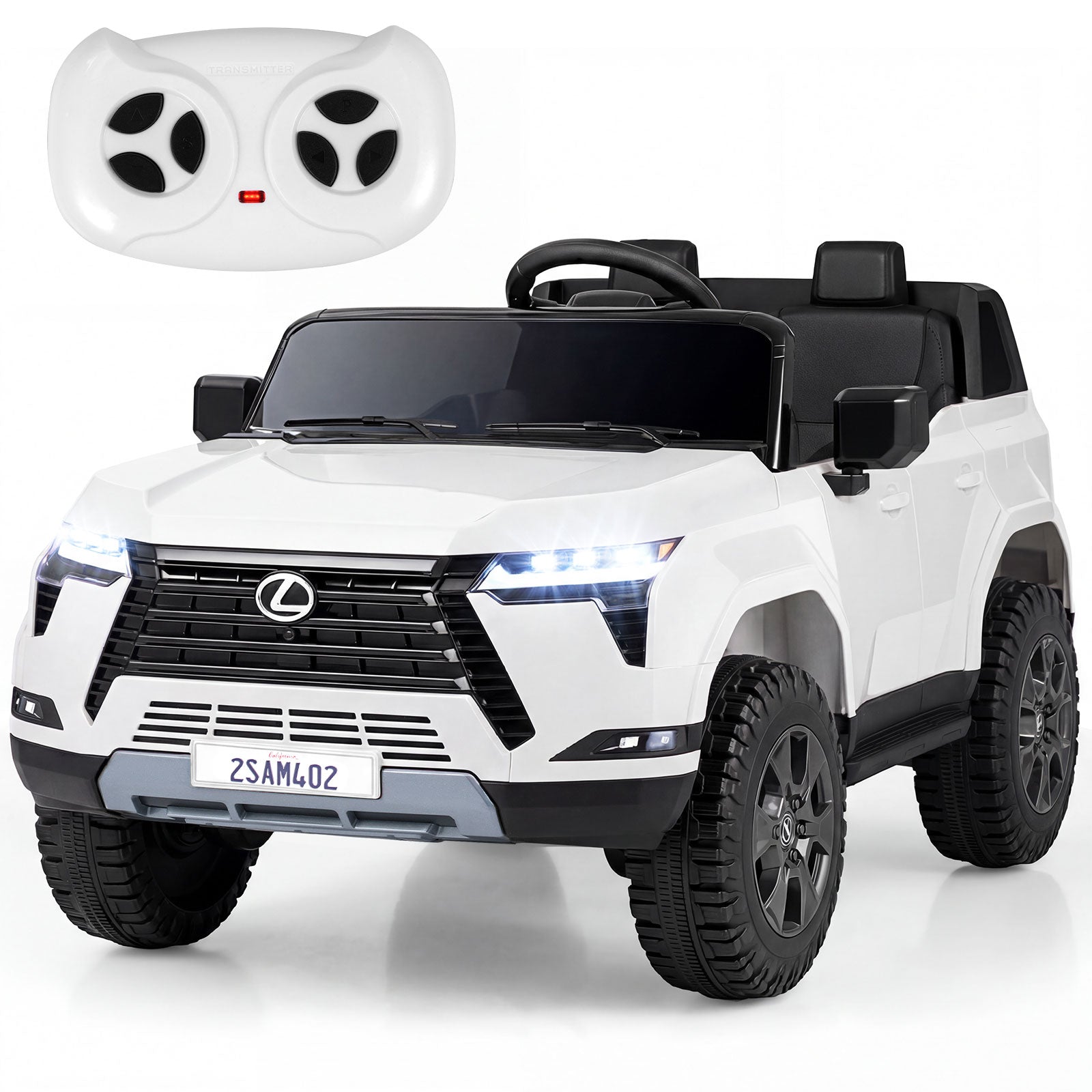 24V 4WD Ride On Car, Licensed Lexus GX550 Electric Vehicle, White Powered Ride On Toys White at Gallery Canada