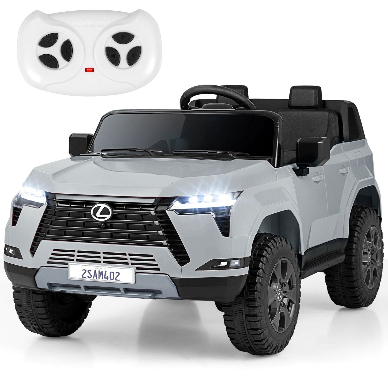 24V 4WD Ride On Car, Remote Control, Ages 3+, Gray Powered Ride On Toys at Gallery Canada