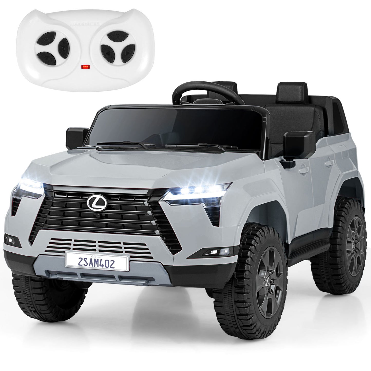 24V 4WD Ride On Car, Remote Control, Ages 3+, Gray Powered Ride On Toys at Gallery Canada