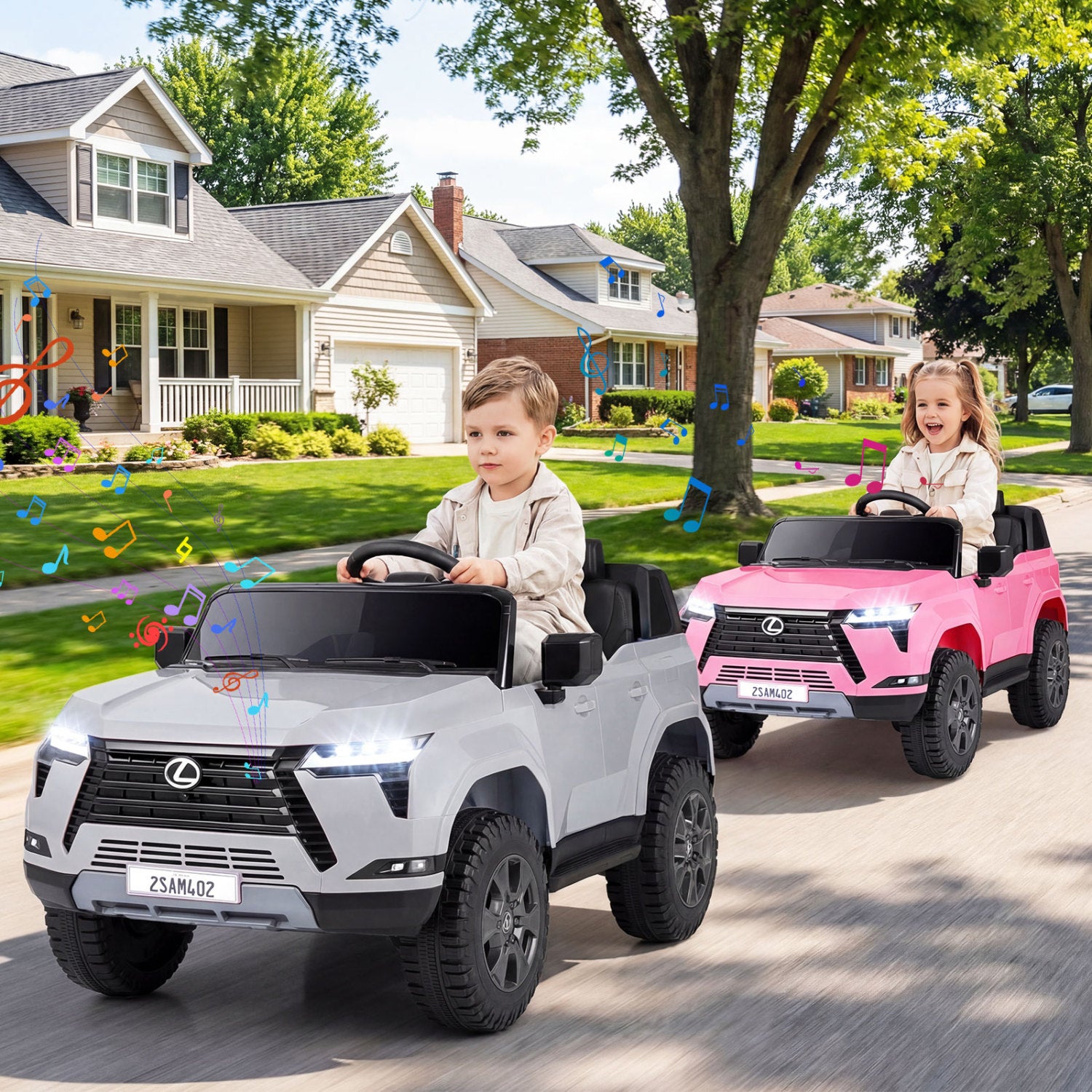 24V 4WD Ride On Car, Remote Control, Ages 3+, Gray Powered Ride On Toys at Gallery Canada