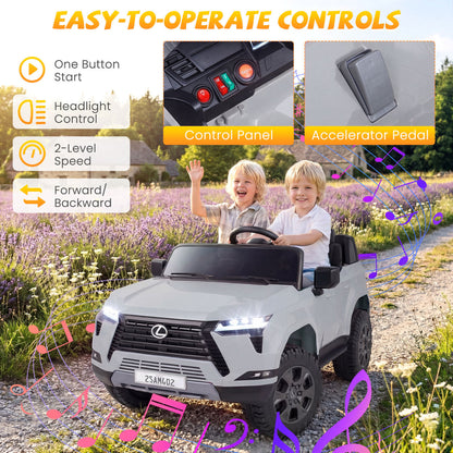 24V 4WD Ride On Car, Remote Control, Ages 3+, Gray Powered Ride On Toys at Gallery Canada