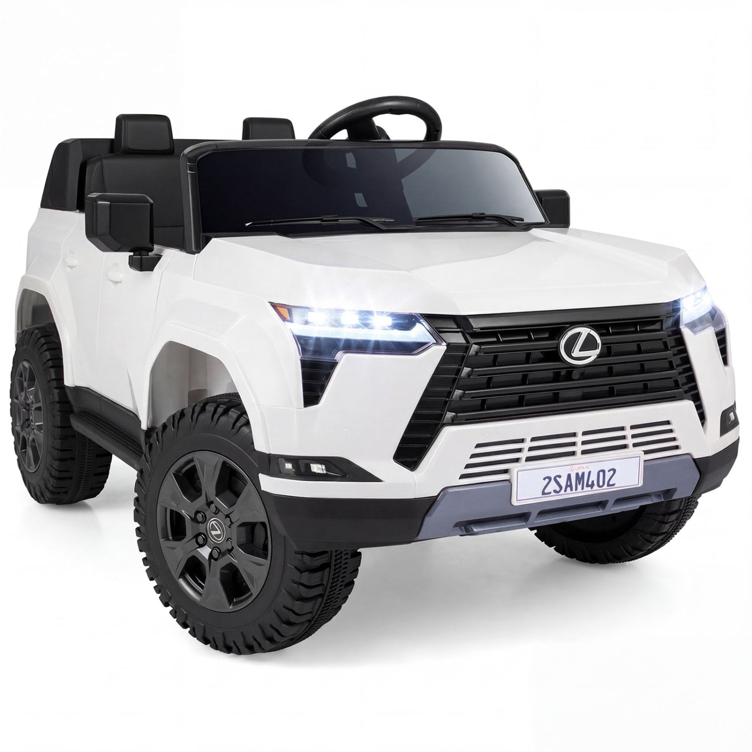 24V 4WD Ride On Car, Licensed Lexus GX550 Electric Vehicle, White Powered Ride On Toys at Gallery Canada