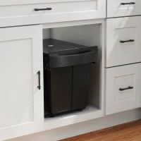 Poubelle rétractable sous placard, 40 L (10,6 gallons), noir