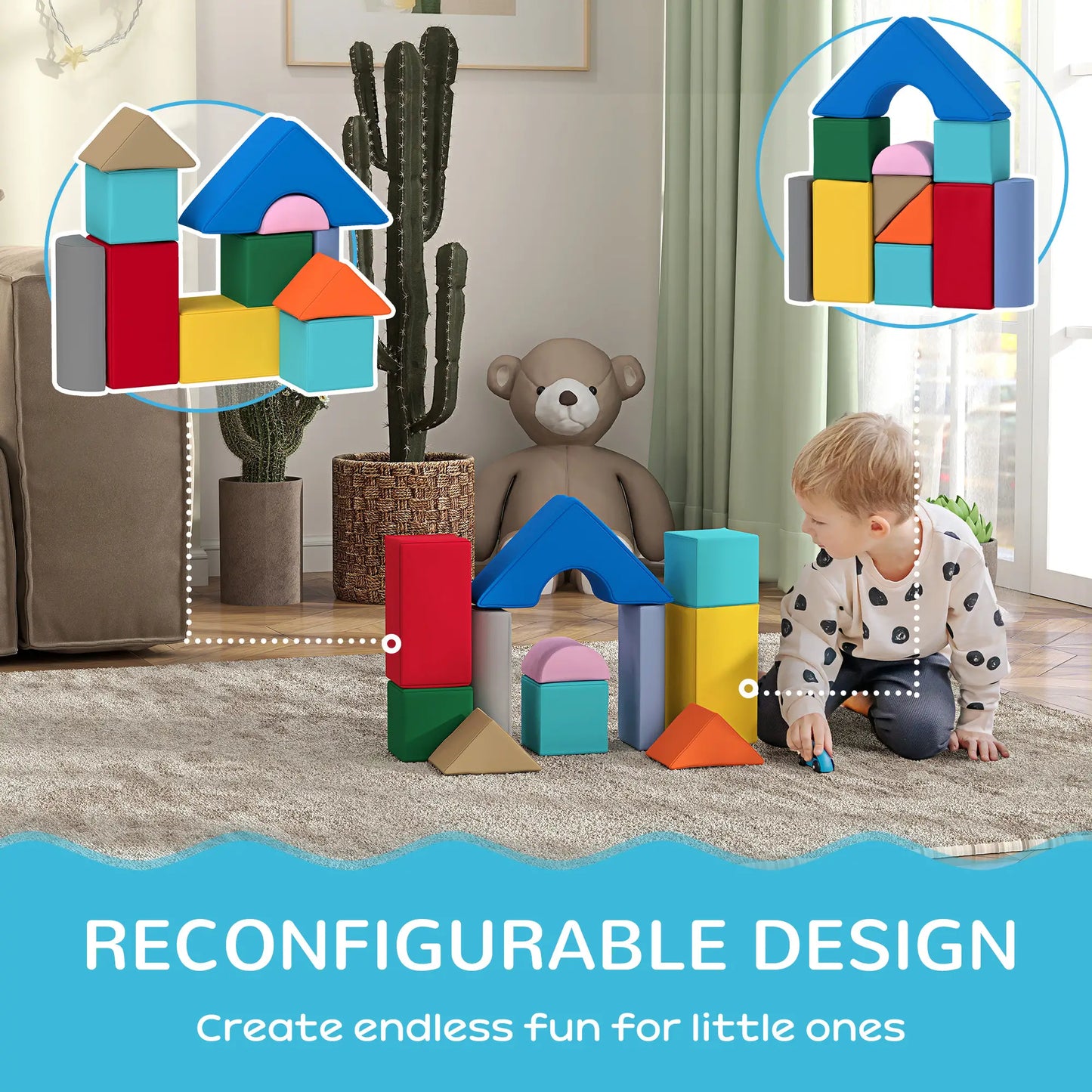 11 Piece Soft Play Equipment, for Kids 6-72 Months, Dark Baby Gym & Playmats at Gallery Canada