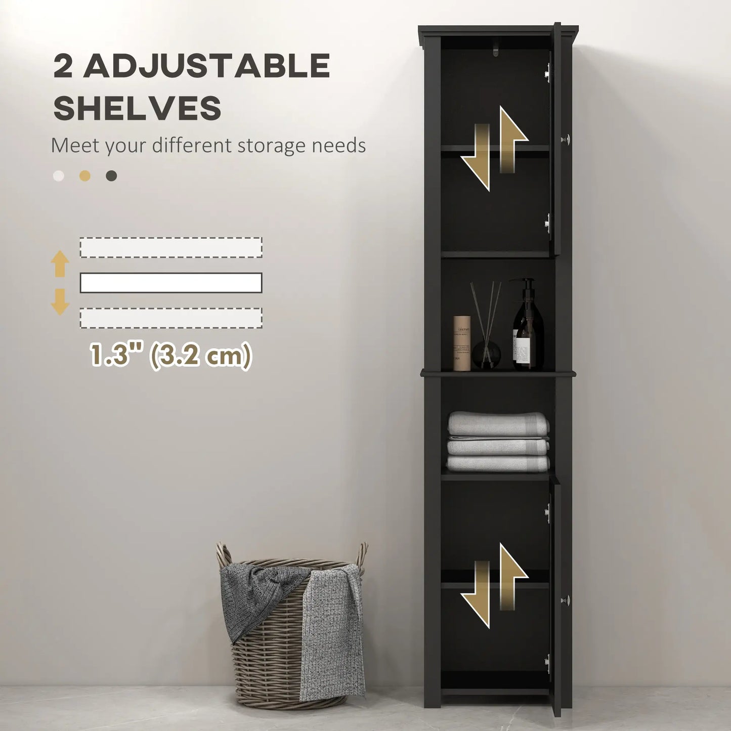 Tall Medicine Cabinet, Freestanding Bathroom Storage, Black Bathroom Cabinets at Gallery Canada