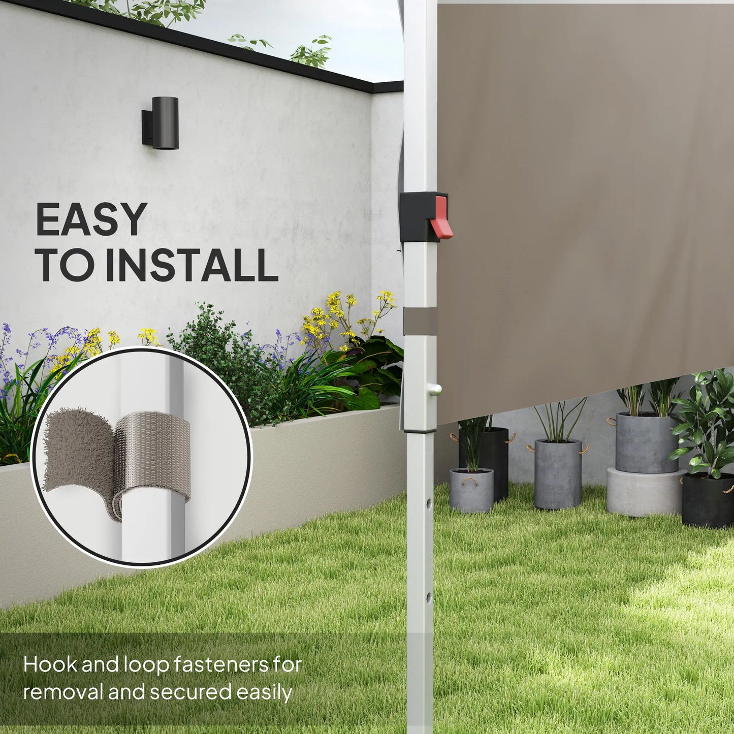 Canopy Sidewalls, 10' x 10' or 10' x 20', 2 PCS, Grey Gazebo Sidewalls at Gallery Canada