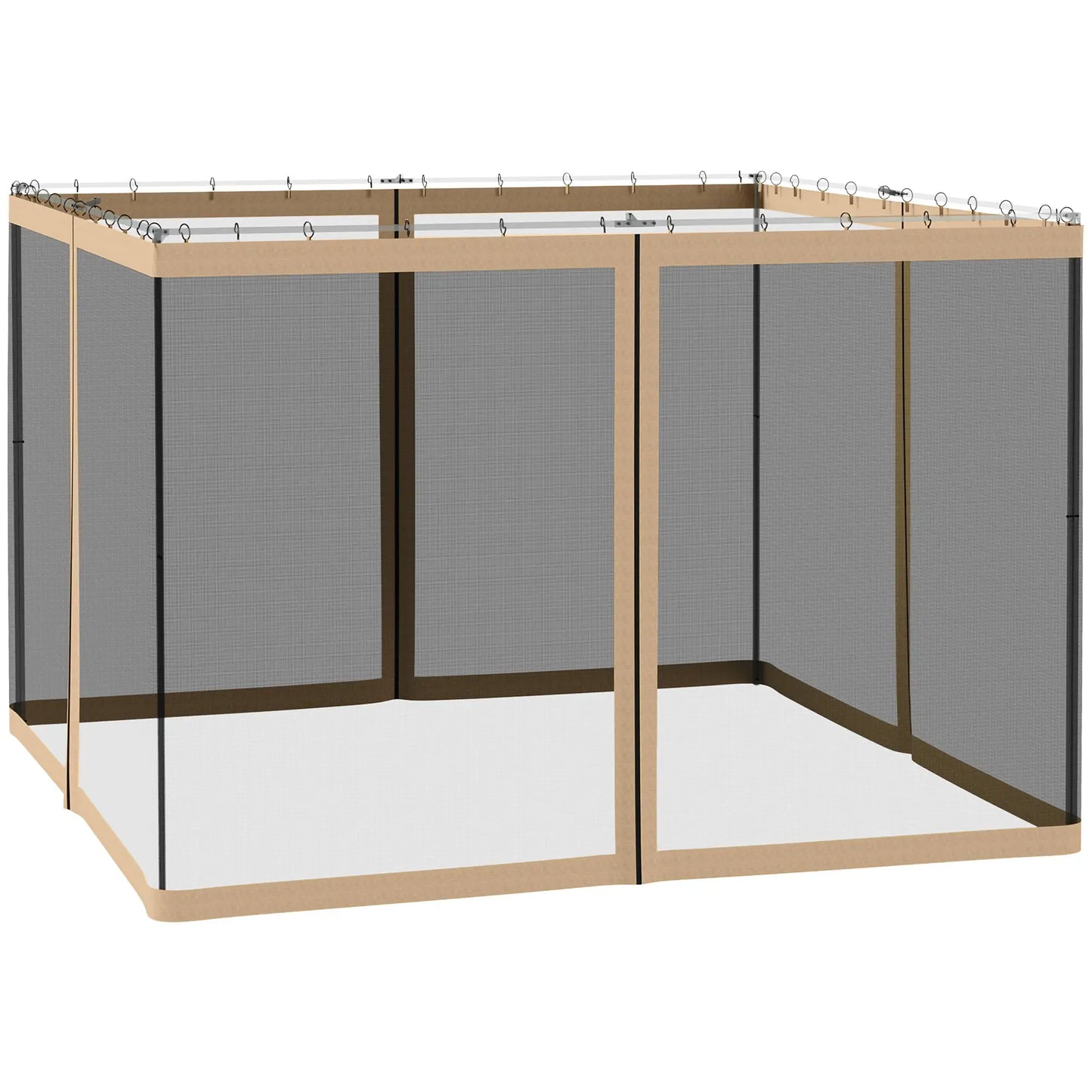 Gazebo Replacement Mosquito Netting, 10' x 10', Black Gazebo Sidewalls Black, Beige at Gallery Canada