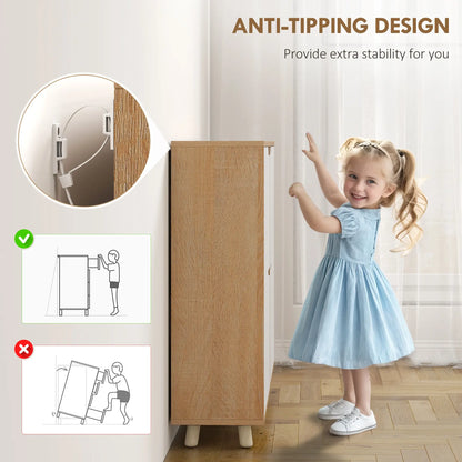 Narrow Shoe Cabinet, 4 Flip Drawers, Adjustable Shelves, Natural Shoe Storage Cabinets & Racks at Gallery Canada