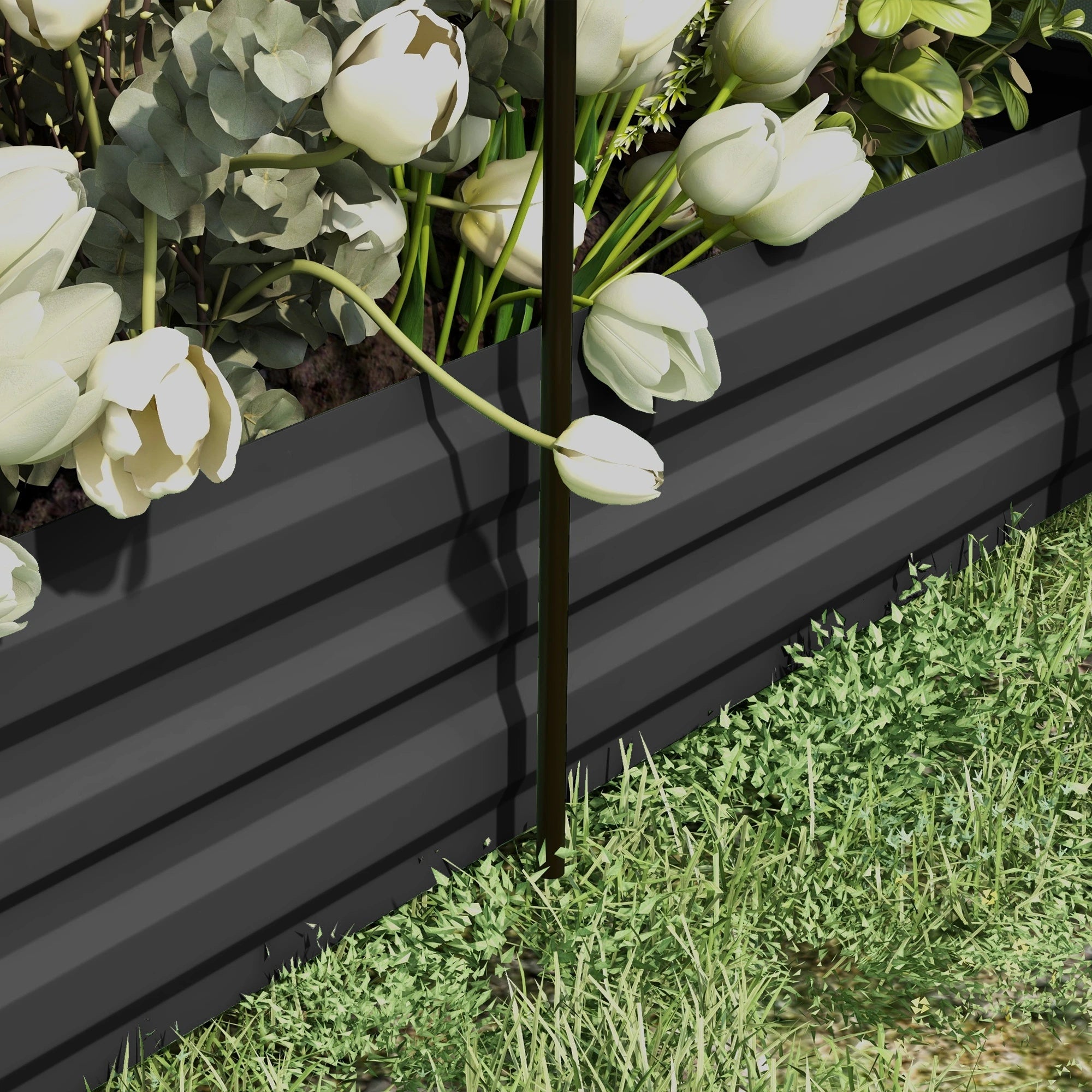 Galvanized Steel Planter Box with Cage, Shade Cloth, Raised Garden Bed Raised Garden Beds at Gallery Canada