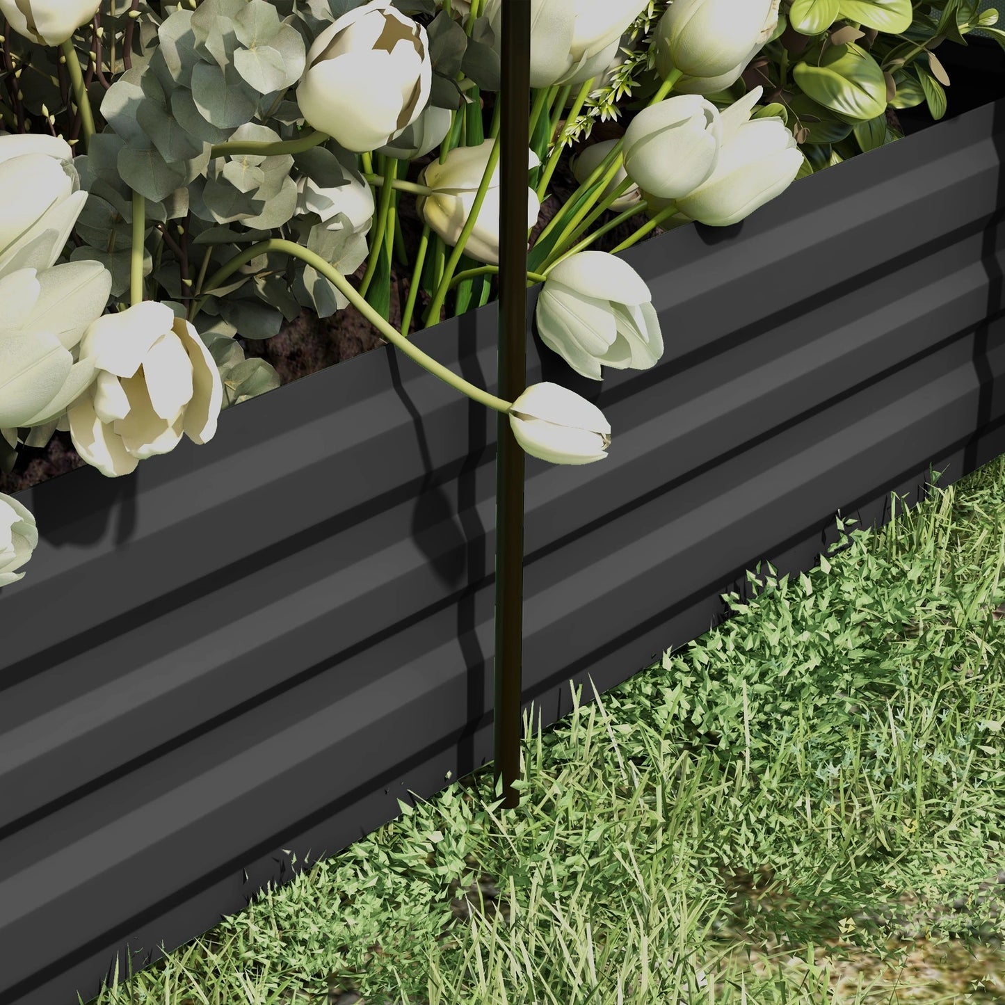 Galvanized Steel Planter Box with Cage, Shade Cloth, Raised Garden Bed Raised Garden Beds at Gallery Canada