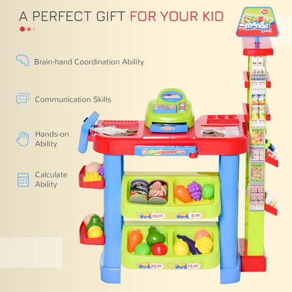 Supermarket Playset, Shopping Cart, Cash Register, Light & Sound, Age 3-6 Workbench Toy Sets at Gallery Canada