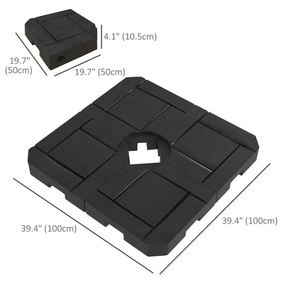 4PCs Patio Umbrella Base, Water or Sand Filled, HDPE Umbrella Bases at Gallery Canada