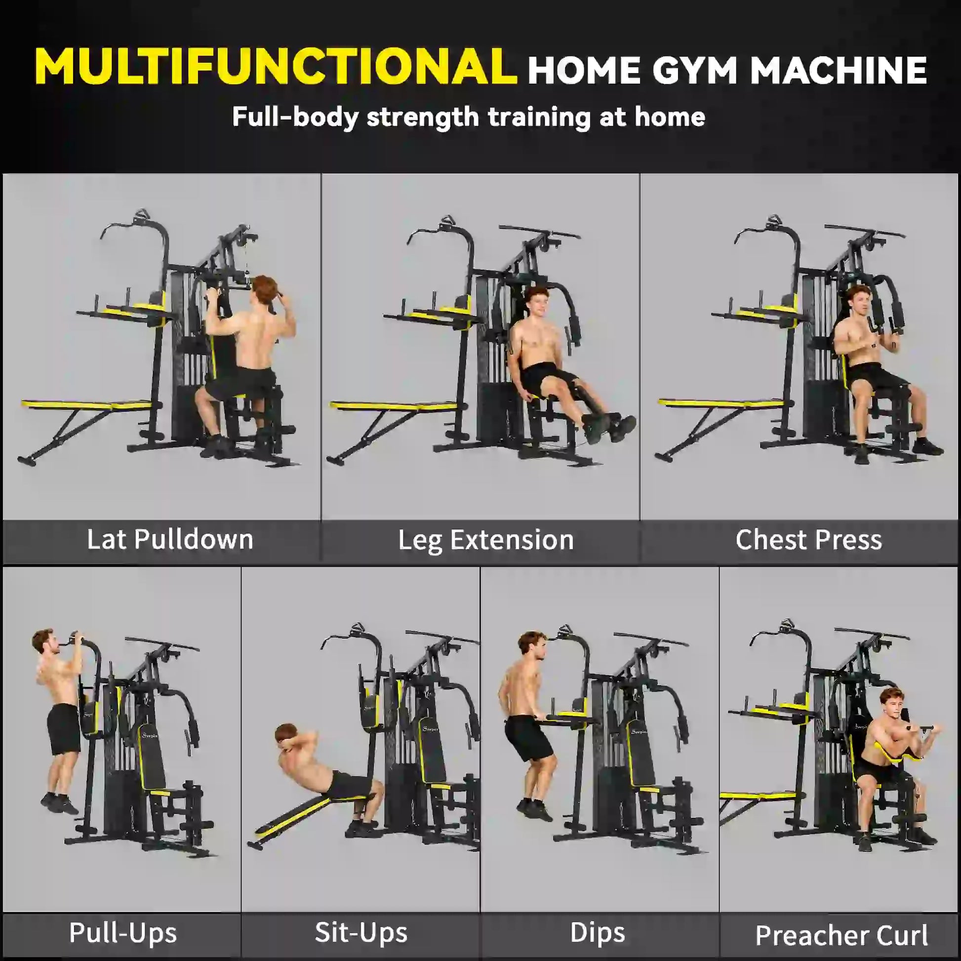 Smith Machine, Multi Home Gym with Weight Stack and Pulley System Power Towers at Gallery Canada