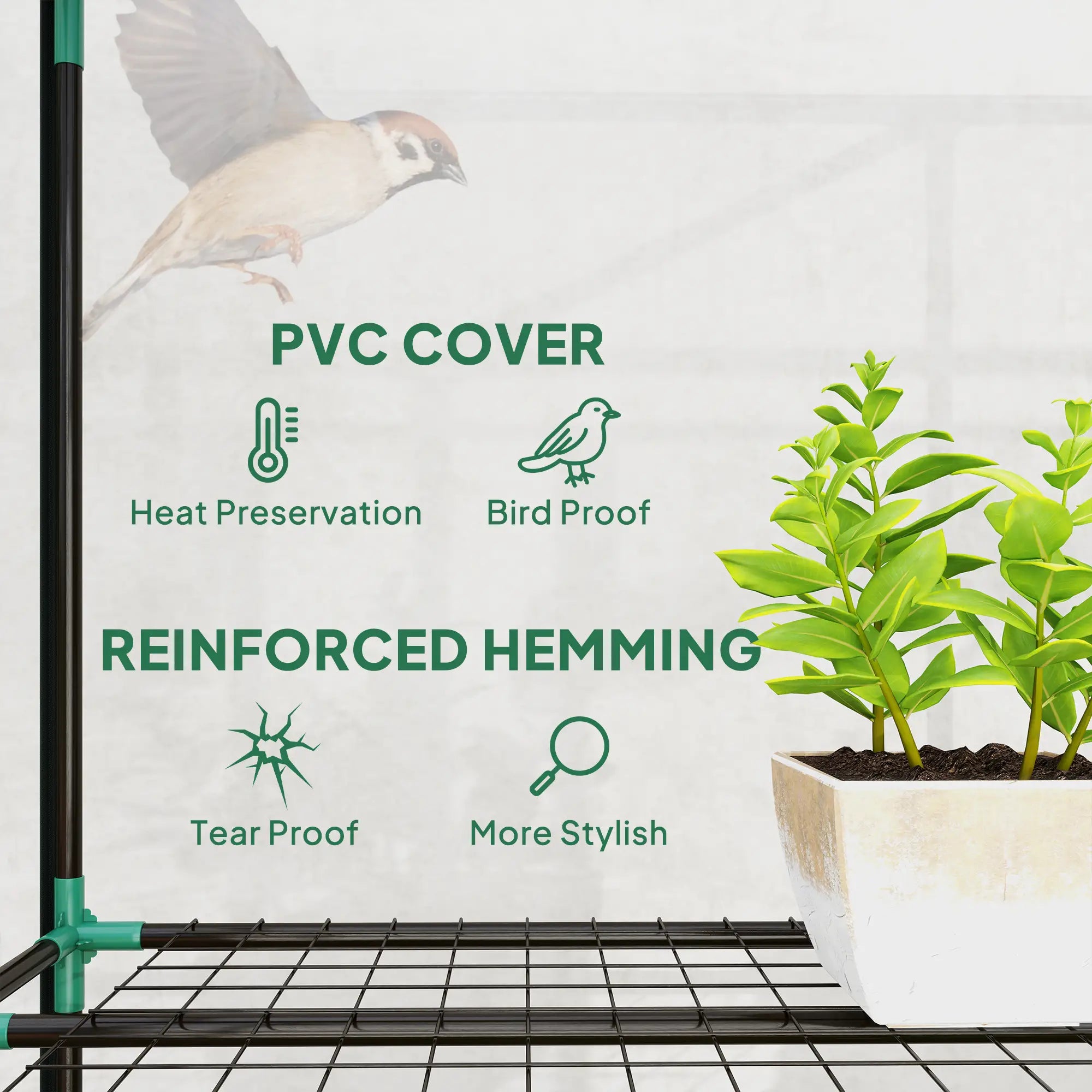 5 Tier Mini Greenhouse, Portable, Transparent, 27.25