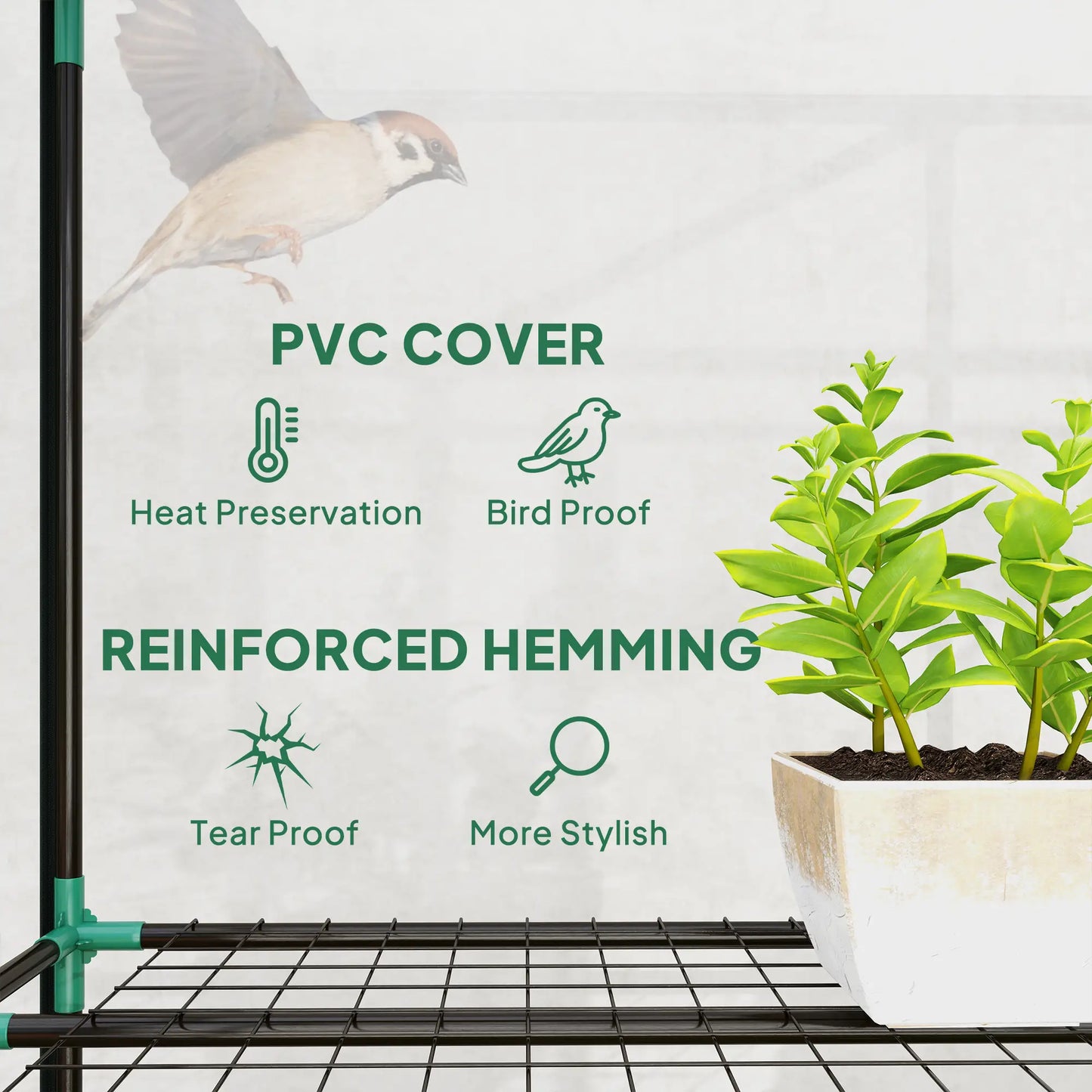 5 Tier Mini Greenhouse, Portable, Transparent, 27.25" x 19.25" x 76", Clear Portable Greenhouses at Gallery Canada