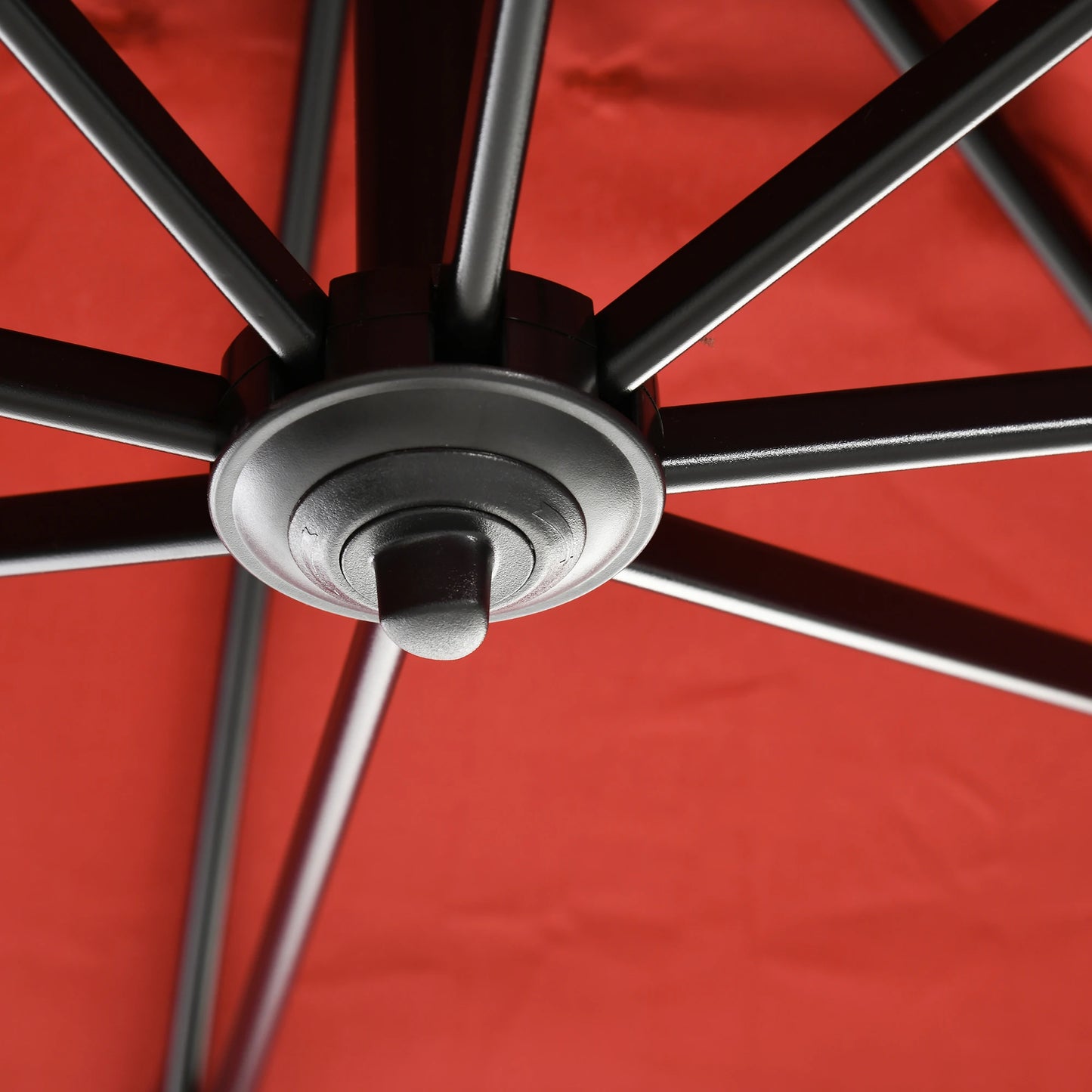 8' x 8' Square Patio Umbrella, 360° Rotation, Aluminum Cantilever, Wine Red Cantilever Umbrellas at Gallery Canada