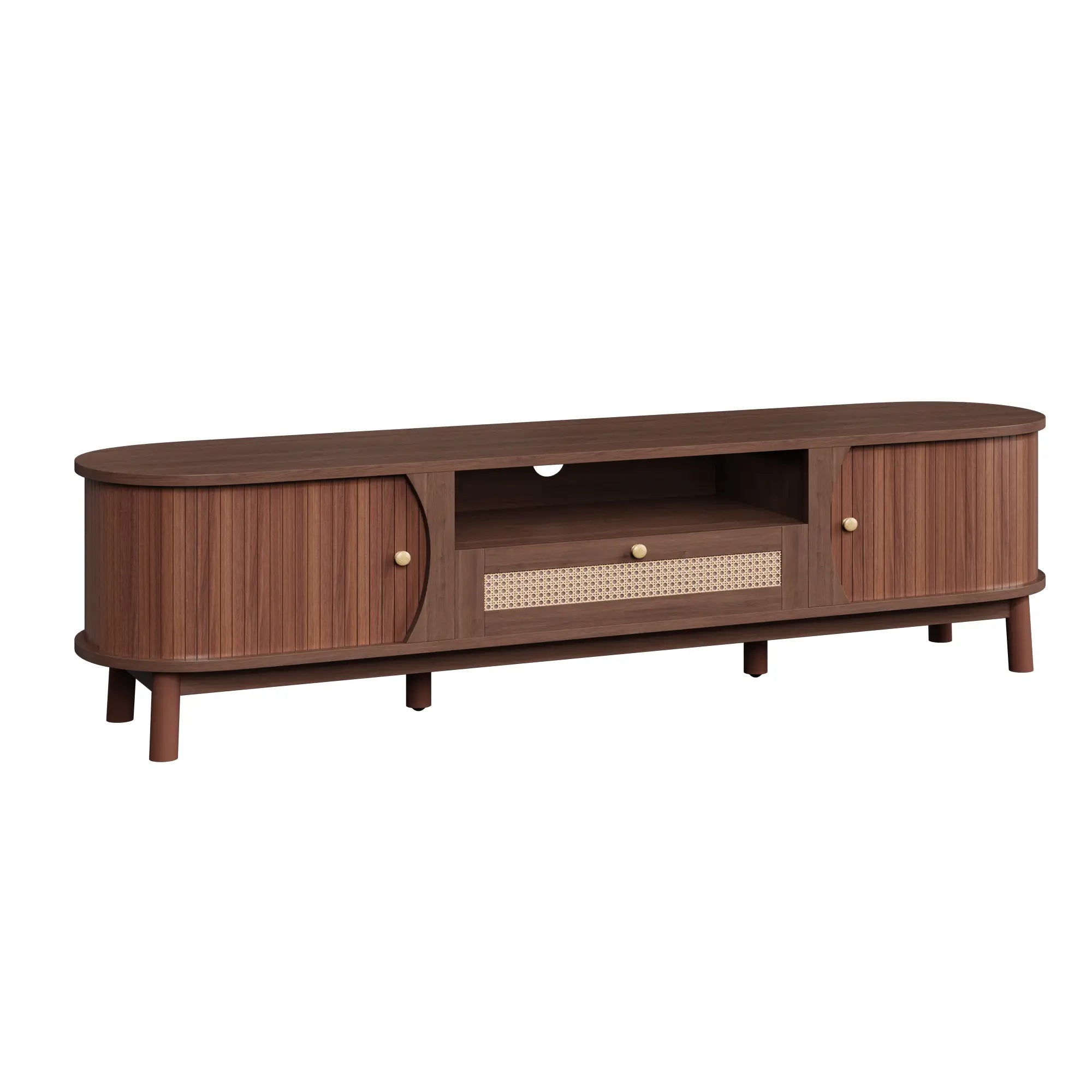 TV Stand, Solid Wood Doors, Drawers, 65