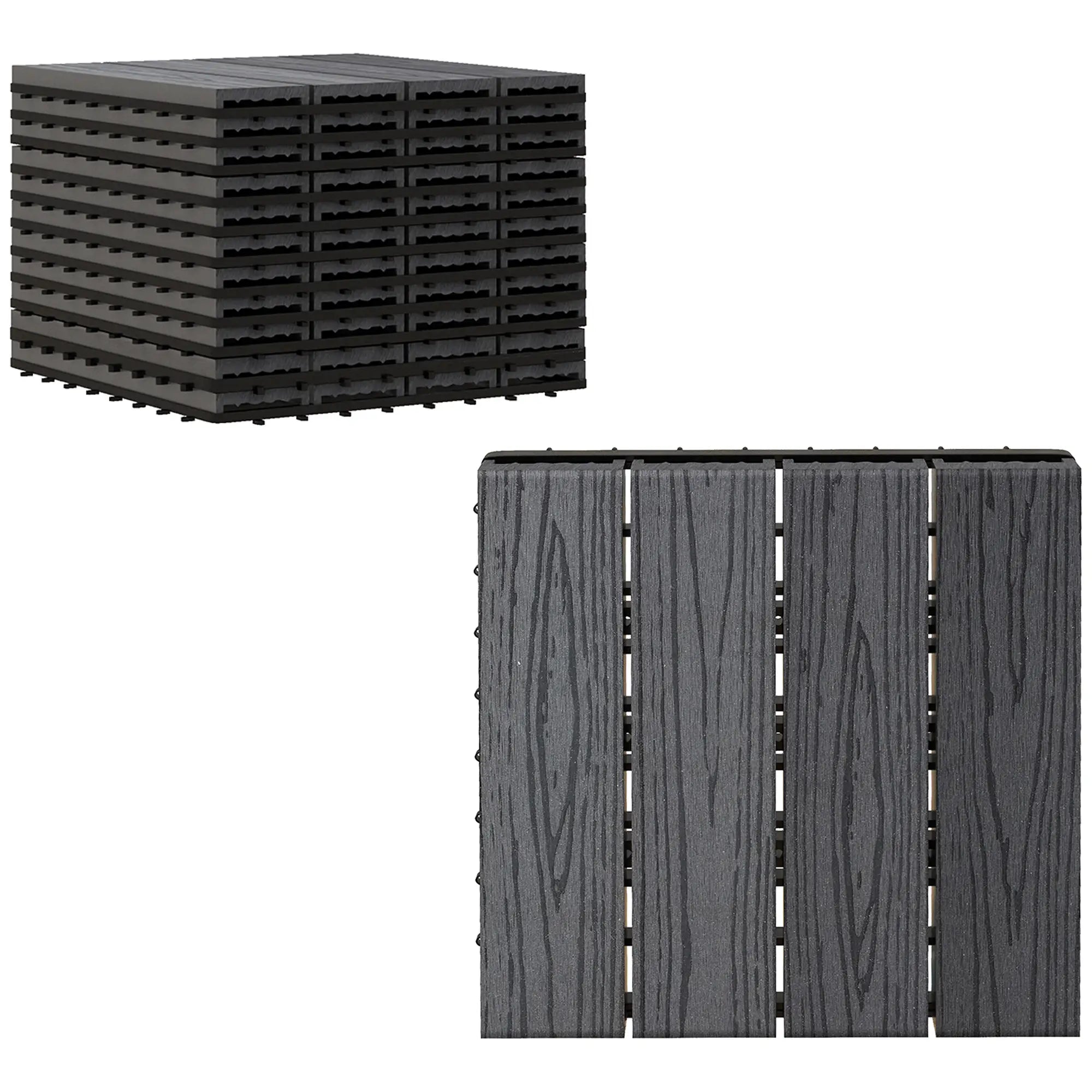 Interlocking Deck Tiles, 11 Pack 12