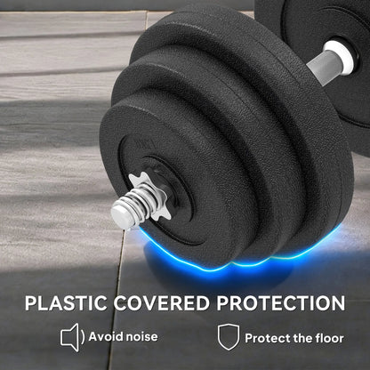 Adjustable 2 x 44lbs Dumbbell Set, Fitness Training, Black Dumbbells & Barbells at Gallery Canada