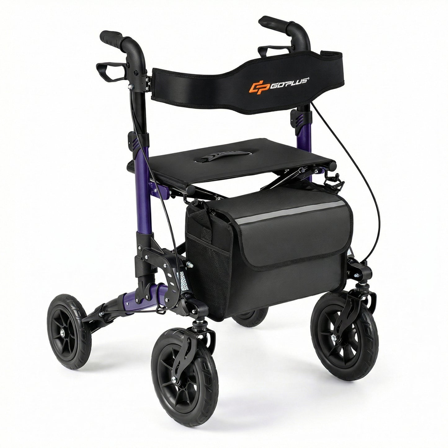 Rollator Walker for Seniors Folding Rolling Walker with Seat, Purple Walkers & Rollators at Gallery Canada