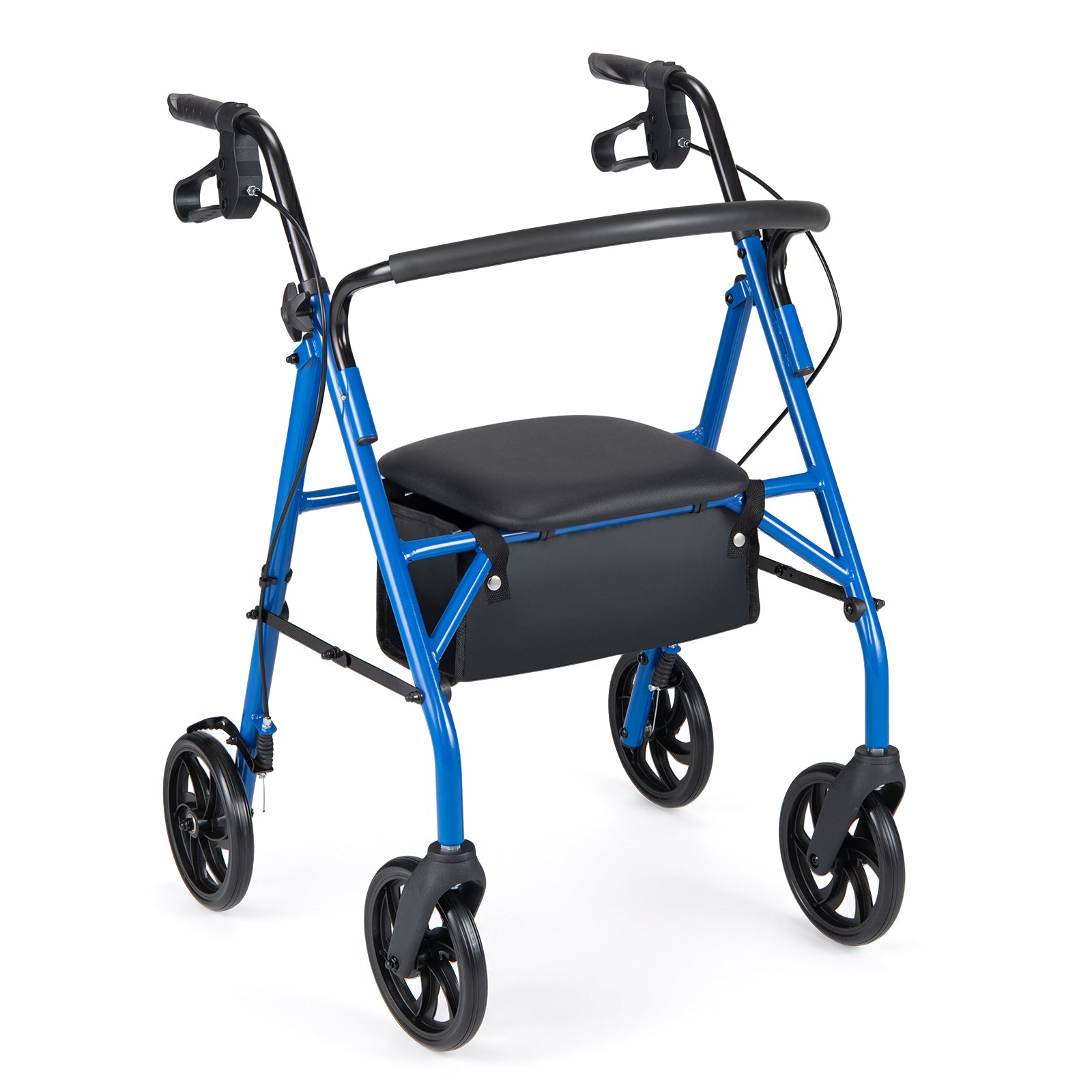 Rollator Walker With Seat, Height Adjustable Handles, Blue Walkers & Rollators at Gallery Canada