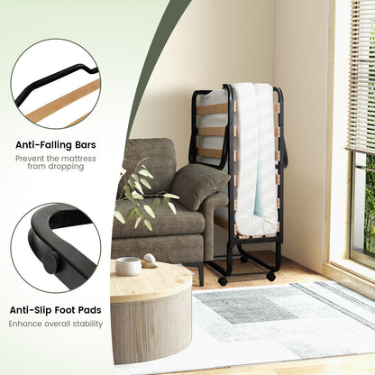 Rollaway Folding Bed, Memory Foam Mattress, Made in Italy Folding Beds at Gallery Canada
