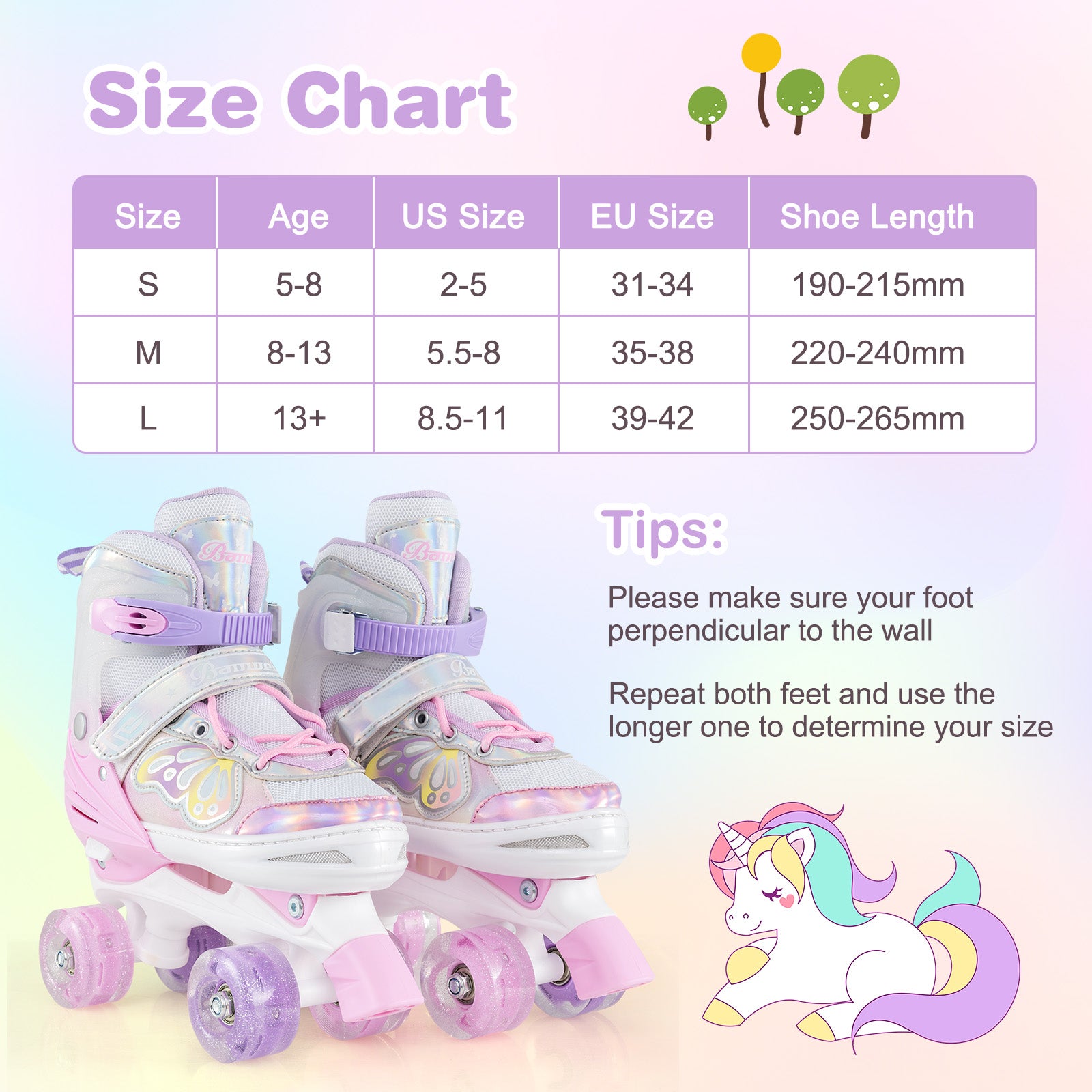 Roller Skates for Teens 4 Sizes Adjustable with Light-up Wheels for Boys Girls Ages 13+, Light Pink Toy Sports at Gallery Canada