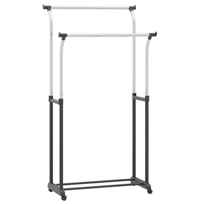 Rolling Clothes Rack, Double Rod, Adjustable Height Clothing & Closet Storage at Gallery Canada