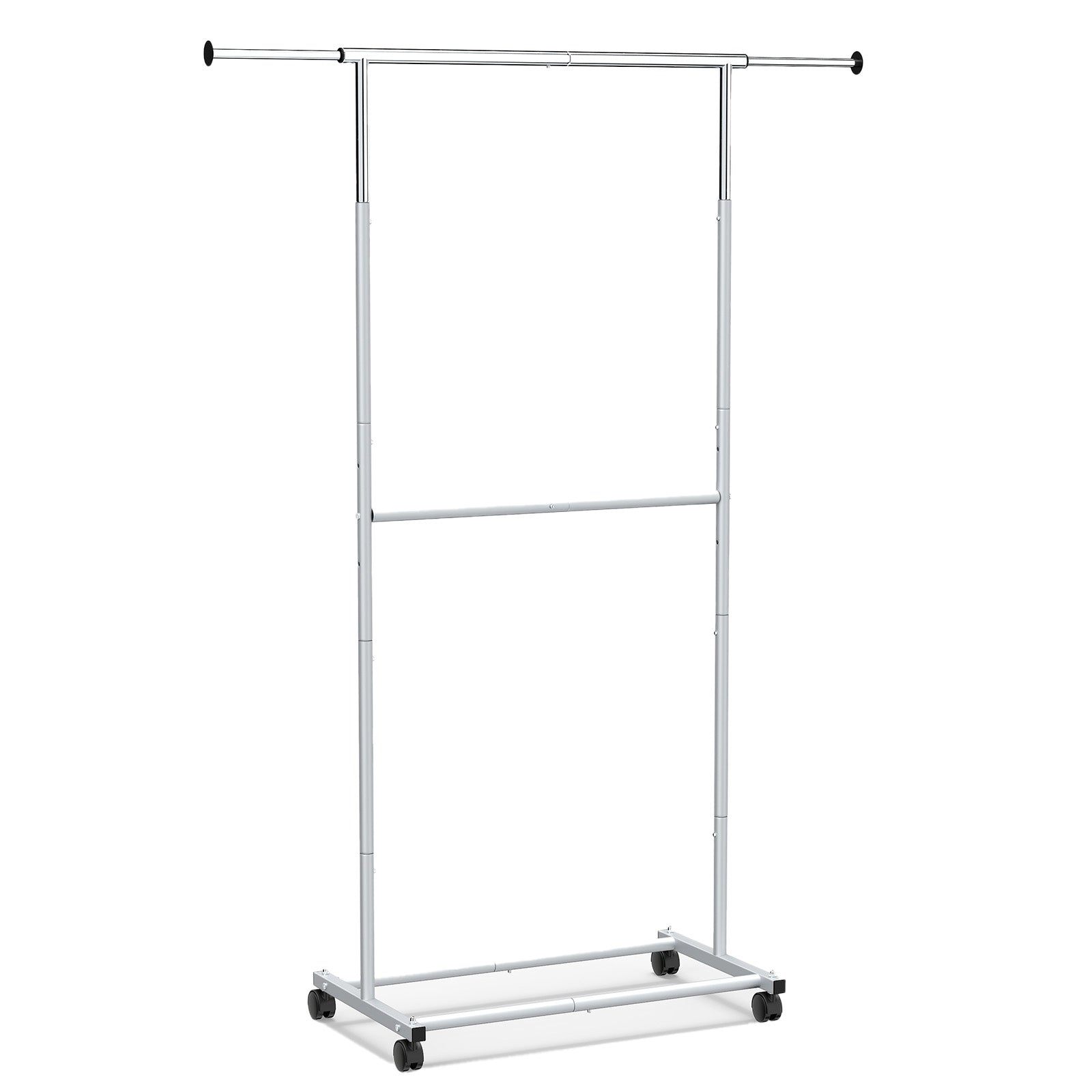 Double Rod Rolling Clothes Rack, Extendable Garment Stand Drying Racks at Gallery Canada