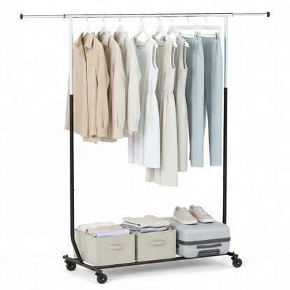 Rolling Clothes Rack, Extendable Garment Stand Coat Racks & Hall Trees Options at Gallery Canada