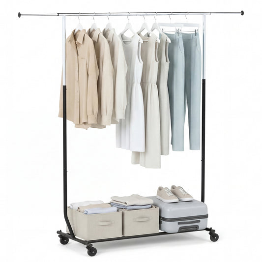 Rolling Clothes Rack, Extendable Garment Stand Coat Racks & Hall Trees Options at Gallery Canada