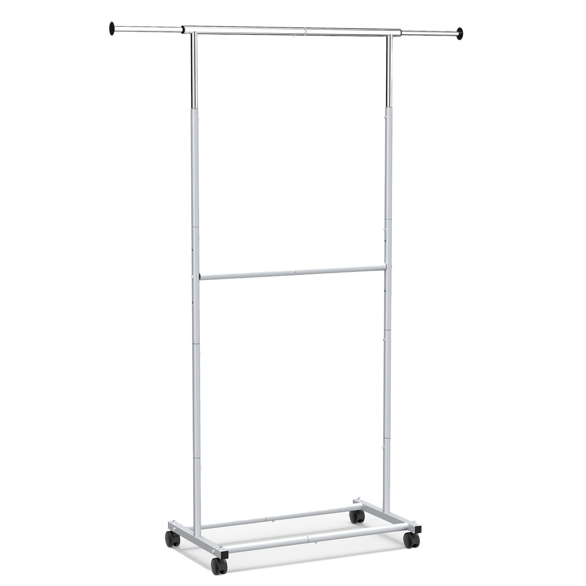Double Rod Rolling Clothes Rack, Extendable Garment Stand Drying Racks Options at Gallery Canada