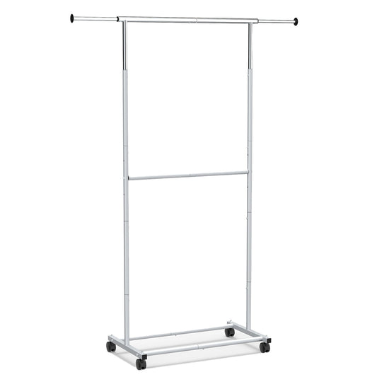 Double Rod Rolling Clothes Rack, Extendable Garment Stand Drying Racks Options at Gallery Canada
