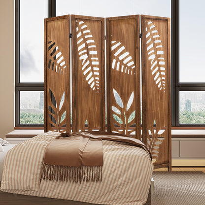 Room Divider 5.6 FT Folding Partition Stand with Double Action Metal Hinges-4 Panel Room Dividers at Gallery Canada