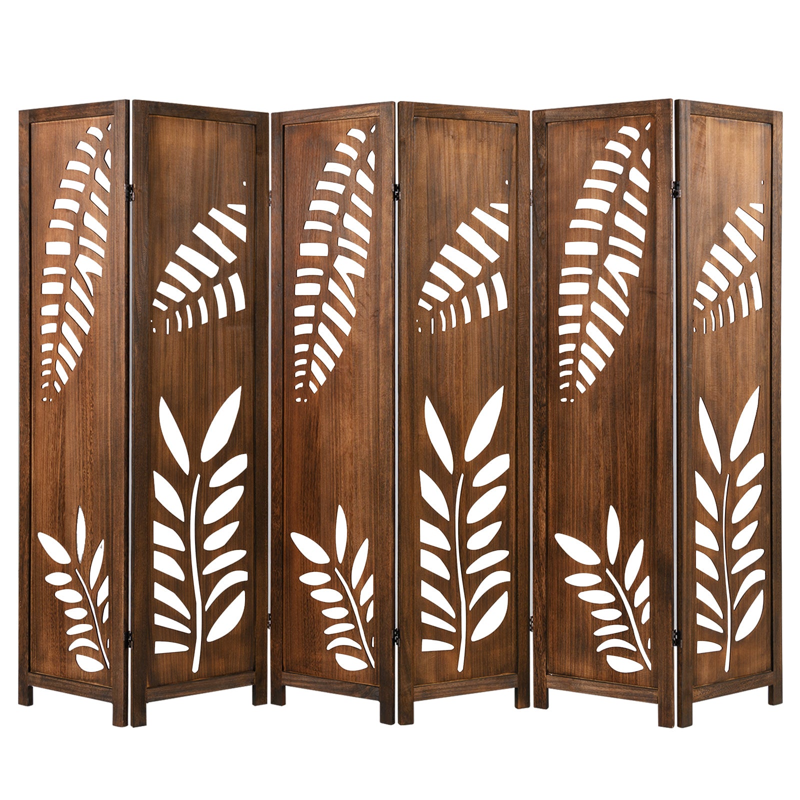 5.6 FT Folding Partition Room Divider, 6 Panel, Double Action Metal Hinges Room Dividers Options at Gallery Canada