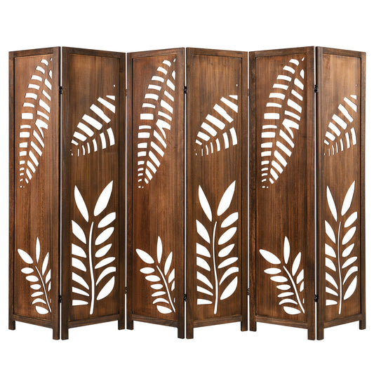 5.6 FT Folding Partition Room Divider, 6 Panel, Double Action Metal Hinges Room Dividers Options at Gallery Canada