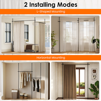 Adjustable Floor To Ceiling Tension Rod, Black Room Dividers at Gallery Canada