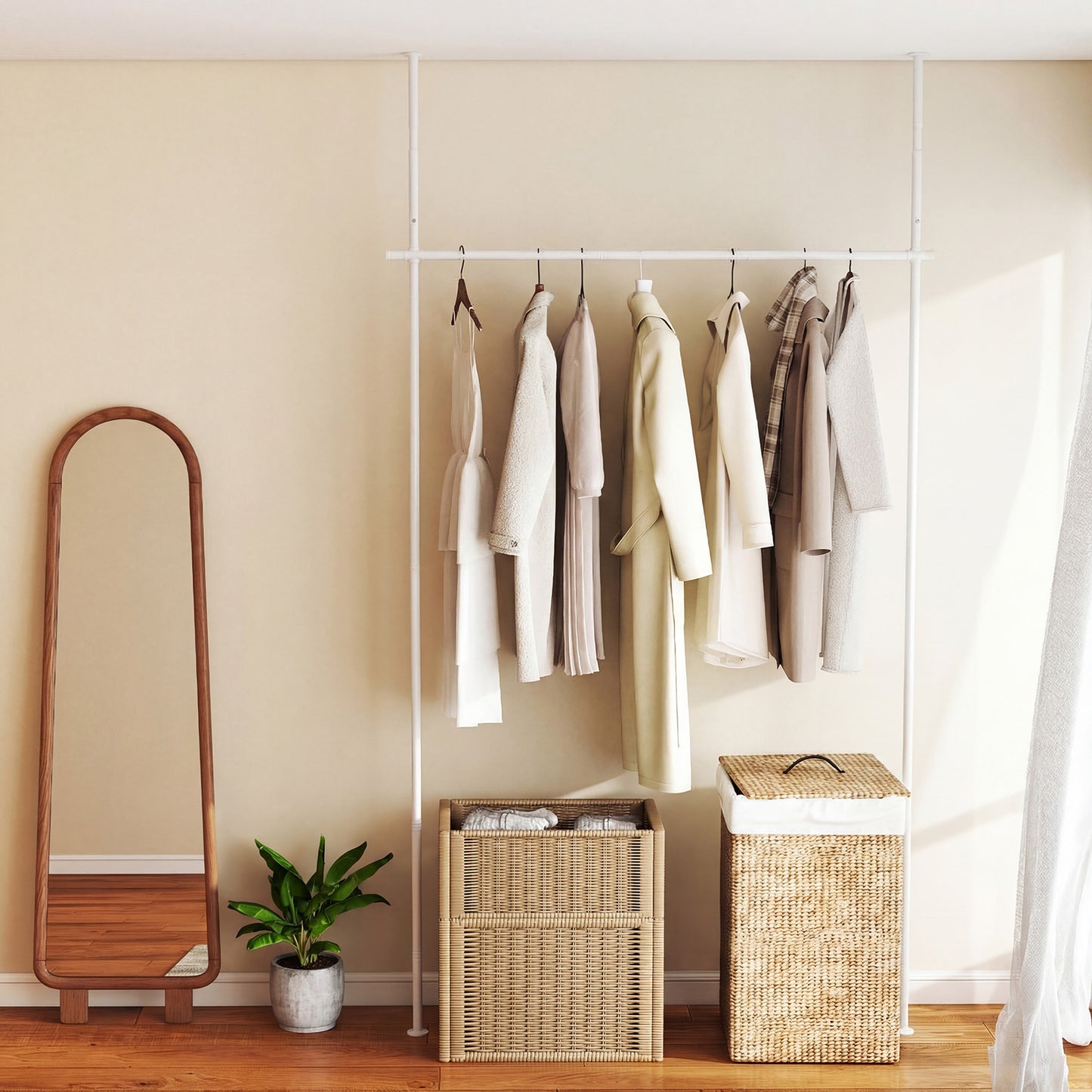 Adjustable Floor To Ceiling Tension Rod, White Room Dividers at Gallery Canada