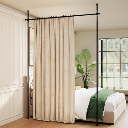 Adjustable Floor To Ceiling Tension Rod, Room Divider Curtain, Black Room Dividers at Gallery Canada