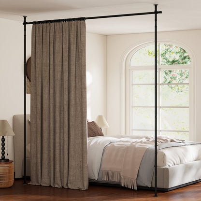 Adjustable Floor To Ceiling Tension Rod, Room Divider Curtain, Black Room Dividers at Gallery Canada