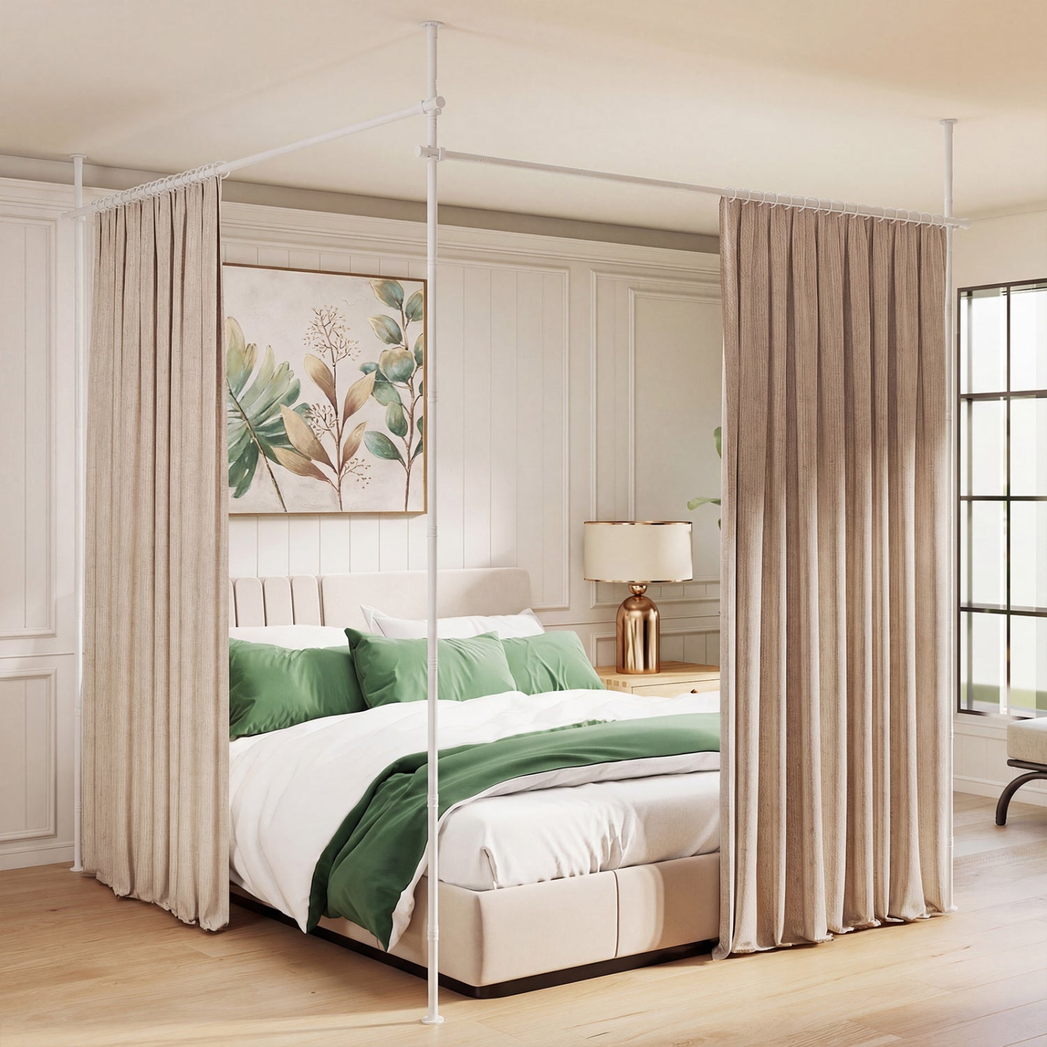 Adjustable Floor To Ceiling Tension Rod, White Room Dividers at Gallery Canada