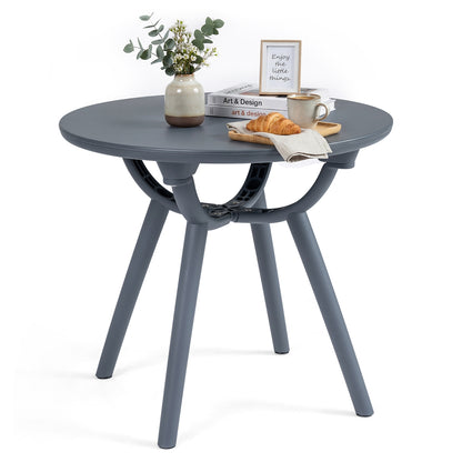 Round Patio Storage Side Table, 1 Piece, Gray Patio Coffee Tables at Gallery Canada