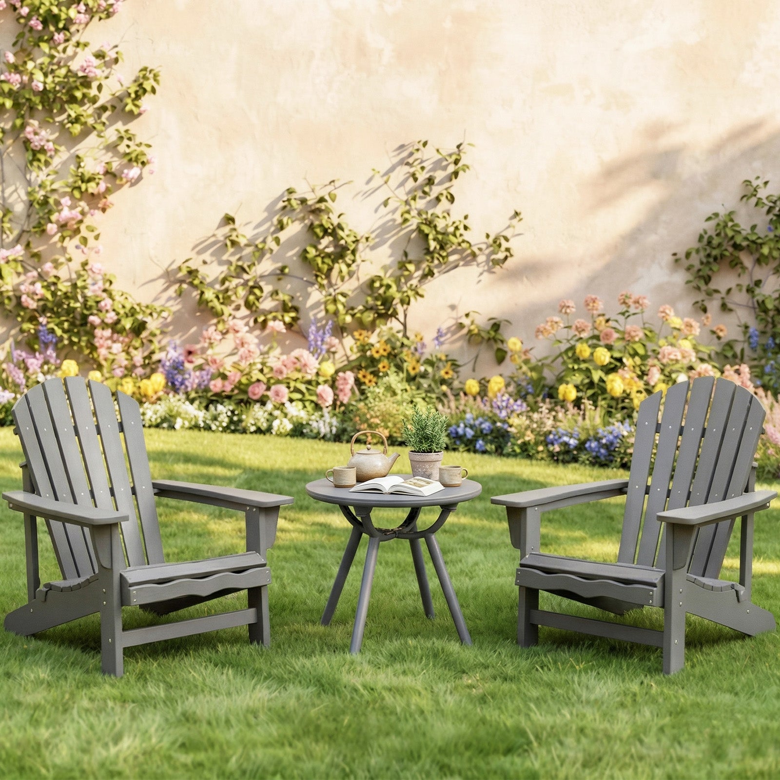 Round Patio Storage Side Table, Set Of 2, Gray Patio Coffee Tables at Gallery Canada