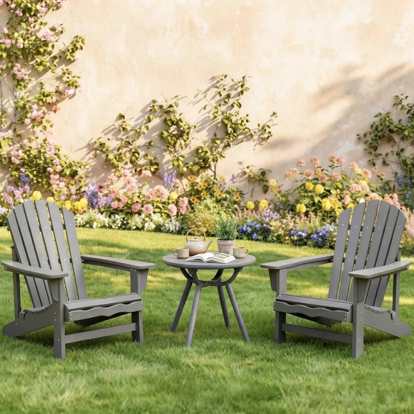 Round Patio Storage Side Table, Set Of 2, Gray Patio Coffee Tables at Gallery Canada